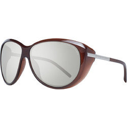 Porsche Design P8602A B Γυναικεία Γυαλιά Ηλίου Oversized Κοκάλινα Ασημί Καφέ με Γκρι Polarized Φακό