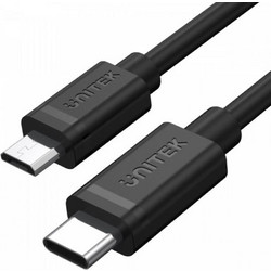 Unitek USB 2.0 Cable USB-C male - micro USB-A Μαύρο 1m (Y-C473BK)