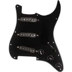Fishman PRF-STR-BPG Fluence Preloaded Pickguard Single Width Strat Set (SSS) Black