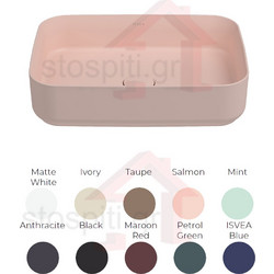Isvea Counter-Top Επικαθήμενος Νιπτήρας Μπάνιου Πορσελάνης 50x36cm Ροζ 10NF65050-2S
