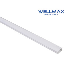 ΠΡΟΦΙΛ ΑΛΟΥΜΙΝΙΟΥ ΕΠΙΤΟΙΧΟ ΓΙΑ ΤΑΙΝΙΕΣ LED 21.5mm ΜΕ ΟΠΑΛ ΚΑΛΥΜΜΑ L=2m ΚΑΙ ΕΞΑΡΤΗΜΑΤΑ WELLMAX
