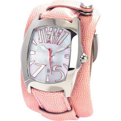 Chronotech Γυναικείο Ρολόι με Ροζ Δερμάτινο Λουράκι CT2039M-23