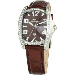 Chronotech Γυναικείο Ρολόι με Καφέ Δερμάτινο Λουράκι CT7988LS-63