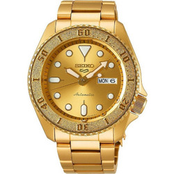 Seiko 5 Ανδρικό Ρολόι Αυτόματο με Χρυσό Μεταλλικό Μπρασελέ SRPE74K1