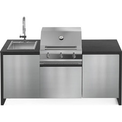 Κουζίνα Εξωτερικής Χρήσης STEEL GEA LATEMAR20080-QL-NA-SS - BBQ STEEL 70εκ. - Νεροχύτης 40εκ