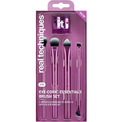 Real Techniques Eye-Conic Essentials Curated Eye Set Σετ Πινέλων Μακιγιάζ Ματιών & Ξύστρα 5τμχ
