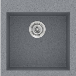 Sanitec Classic 339 Ένθετος Νεροχύτης Γρανίτη Ματ Metallic Silver 50x50cm