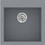 Sanitec Classic 339 Ένθετος Νεροχύτης Γρανίτη Ματ Metallic Silver 50x50cm