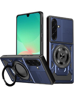 Θήκη Κινητού Defender Armor Case Αντικραδασμική (Armor - Shockproof ) με ενσωματωμένη Magsafe βάση-δαχτυλίδι για SAMSUNG GALAXY A57 ΣΚΟΥΡΟ ΜΠΛΕ