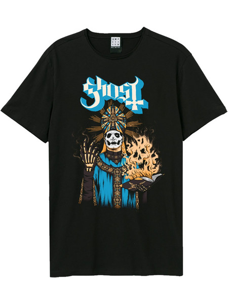 Amplified Ghost Halloween Blue T-Shirt Black ZAVE210M152-BLK