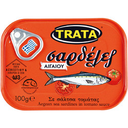 Trata σαρδέλες σε σάλτσα τομάτας 100g (στραγγισμένο βάρος 70g)