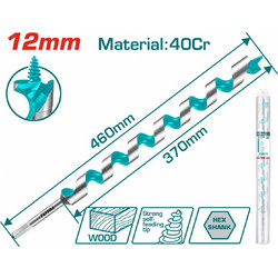 TOTAL ΤΡΥΠΑΝΙ ΞΥΛΟΥ ΤΥΠΟΥ ΑΡΙΔΑΣ 40Cr 12 Χ 460mm (TAC3512)