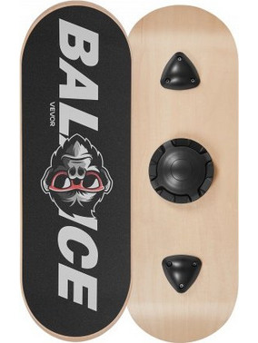 VEVOR Balance Board, Wobble Board Trainer για Ενήλικες Ρυθμιζόμενη βάση 3 επιπέδων, Premium Ξύλινος Εξοπλισμός Προπόνησης Balance, Αντιολισθητική επιφάνεια για βασική προπόνηση, όρθια άσκηση στο γραφε