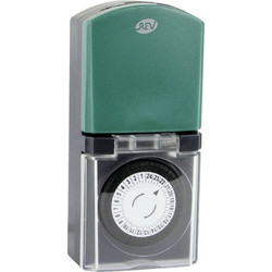 REV Mechanical Outdoor Timer Μηχανικός Χρονοδιακόπτης Πρίζας Ημερήσιος με Δυνατότητα Αντίστροφης Μέτρησης Εξωτερικού Χώρου IP44 0025710603