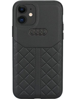 Audi Genuine Leather iPhone 12/12 Pro 6.1" black/black hardcase AU-TPUPCIP12P-Q8/D1-BK