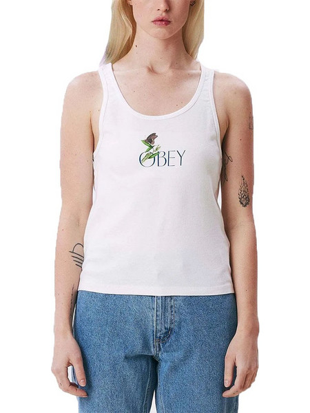 Obey Γυναικεία αμάνικη μπλούζα Growth Luna Tank WHT