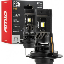 Amio AMiO - Λάμπες LED F26 Pro Series H7/H18 12/24V 68W 2900-3550lm 6.000K Full Can-Bus Plug&Play - 2 Τεμ. (04872/AM)