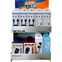 Stand με Αξεσουάρ Ancus, Hands Free, Φορτιστές και Καλώδια Σύνδεσης 50 Τεμαχίων Με Stand 20061