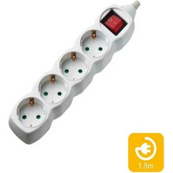 Πολύπριζα 4θ Με Διακόπτη 1,5M,3g1,5 COM