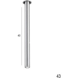 01575 Χωνευτό Σποτ Οροφής Ασημί 40cm LED 3000K