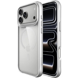 Θήκη iPhone 17 Pro Buddi Hybrid Σκληρή Διάφανη με MagSafe - Matched Silver (8719246597367)
