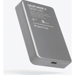 Hyperloq NeoPower X Wireless Magsafe Power Bank 10000mAh 20W με Θύρα USB-A & Θύρα USB-C Power Delivery Grey