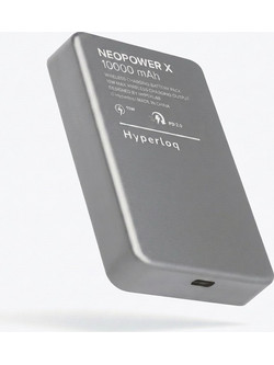 Hyperloq NeoPower X Wireless Magsafe Power Bank 10000mAh 20W με Θύρα USB-A & Θύρα USB-C Power Delivery Grey
