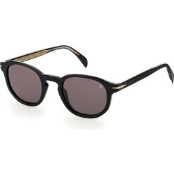David Beckham DB1007/S 807/IR Ανδρικά Γυαλιά Ηλίου Τετράγωνα Κοκάλινα Μαύρα με Μαύρο Polarized Φακό
