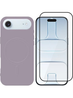 Redshield iPhone 17 Air MagSafe Silicone Case & Full Face Glass Purple Set Θήκη Κινητού & Προστατευτικό Οθόνης