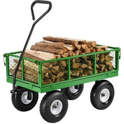 VEVOR Ατσάλινο Καρότσι Κήπου 680lb Βαρέως Τύπου με Ρόδες 10in ZXHYTCHH680LDM4Y8V0