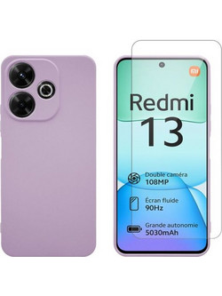 Redshield Redmi 13 4G Purple Θήκη Κινητού & Προστατευτικό Οθόνης