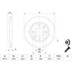 Bosch Δισκόπλακα - 0 986 479 B32
