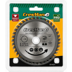Δίσκος ξύλου Cresman 115mm 40 δόντια