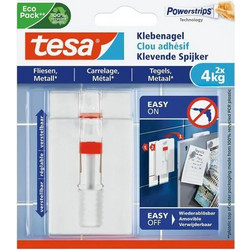 Tesa 77767-00000-01 Κρεμαστράκια με Αυτοκόλλητο Μεταλλικά 2τμχ