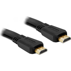 DeLOCK Καλώδιο HDMI 1.4 Flat HDMI Male to HDMI Male 2m Black