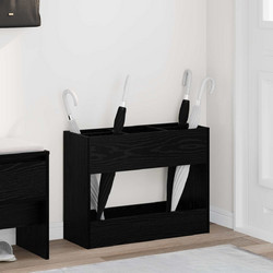 vidaXL Σχέδιο & βάση αποθήκευσης με αποθήκευση 65x24x50 εκ - μαύρη-δρυς