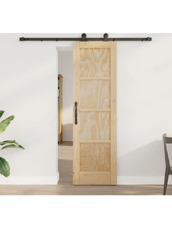 vidaXL Πόρτα Εσωτερική Συρόμενη Ξύλινη Φυσική 61x198.5cm 3445449