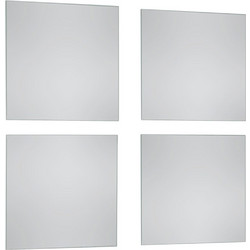 Καθρέπτες Τοίχου Larissa (Σετ 4Τμχ) 2420200 30x0,3x30cm Clear Mirrors & More Γυαλί