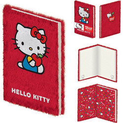 Hello Kitty A5 plush notebook