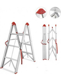 Inox Kiss Διπλή Σκάλα Αλουμινίου 2x3 Σκαλοπάτια LAD903