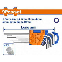 WADFOW ΣΕΤ ΚΛΕΙΔΙΑ ΑΛΛΕΝ ΜΑΚΡΙΑ 1.5 - 10mm 9ΤΕΜ WHK1291