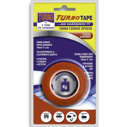 Ταινία Διπλής Όψεως Turbo Tape 19mm x 1.5m 1 Τεμάχιο UNIVERSAL CΕΥS
