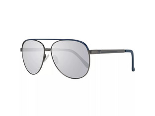 Guess GF0172 08C Ανδρικά Γυαλιά Ηλίου Aviator Μεταλλικά Μπλε με Μαύρο Καθρέπτη Φακό