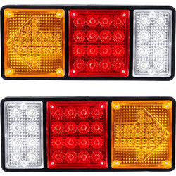 GLOBOSTAR(R) ARROWLIGHT 999-0261 Πίσω Φανάρι Οχημάτων Βέλος LED 9W 360lm 180 DC 24V Αδιάβροχο IP66 Πορτοκαλί & Κόκκινο & Ψυχρό Λευκό 6000K - Μ32 x Π3.5 x Υ14cm - Πακέτο 2 Τεμαχίων