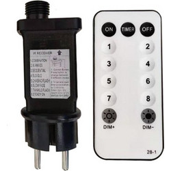 ΑΝΤΑΠΤΟΡΑΣ & IR ΤΗΛΕΧΕΙΡΙΣΤΗΡΙΟ ΓΙΑ 6V 1200mA ΛΑΜΠΑΚΙΑ 200-400 ΣΥΡΜΑΤΑ ΜΕ 8 ΠΡΟΓΡΑΜΜΑΤΑ DIMMER & ΧΡΟΝΟ & ON/OFF IP44 / X016V1200R