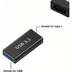 Αντάπτορας Μετατροπής Θηλυκού Usb-C 3.1 Σε Θηλυκό Usb-A Ιδανικός για Προέκταση Καλωδίου Type-C