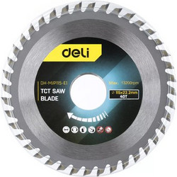 DELI DELI δίσκος κοπής ξύλου DH-MJP115-E1, 40 δόντια, 115mm, 13200rpm