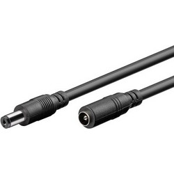 GOOBAY GOOBAY καλώδιο προέκτασης τροφοδοσίας 76671, 5.5x2.1mm, 5m, μαύρο