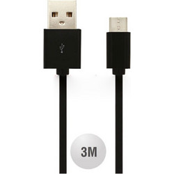 Kαλώδιο Micro Usb 3m Μαύρο 8449 V-TAC