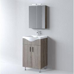 Σετ Έπιπλο Μπάνιου SIENA SONOMA DARK 55 9SSI055SD0W Πάγκο 51x34x83cm Martin